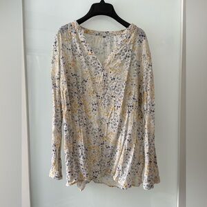 Old Navy Popover Yellow & Blue Shirt